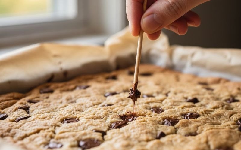 Do the toothpick test in the cookie layer only