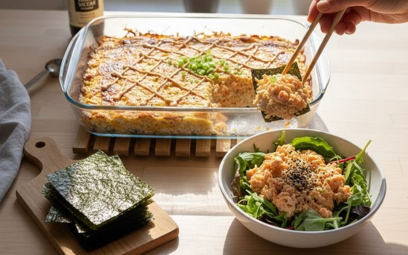 Salmon Sushi Bake Recipe