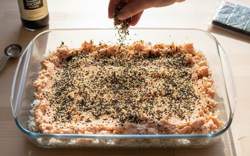 Salmon Sushi Bake Recipe