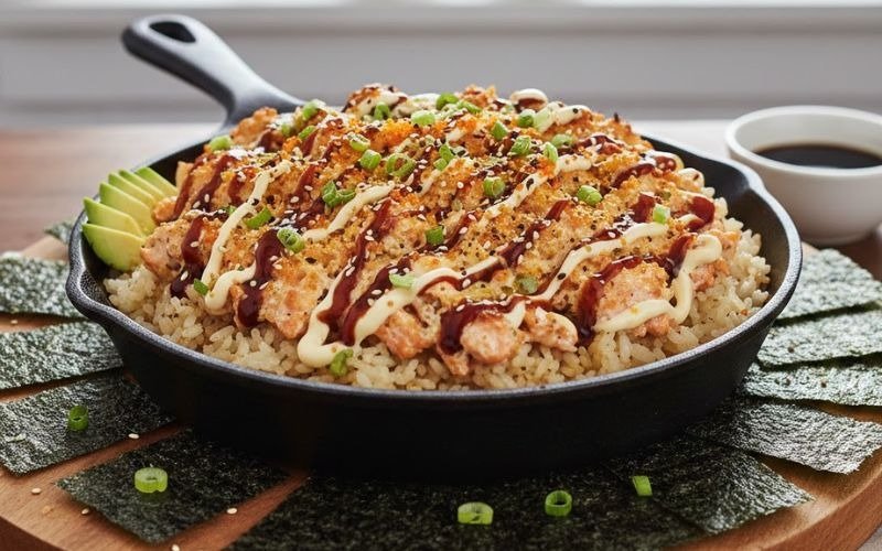 Salmon Sushi Bake Recipe