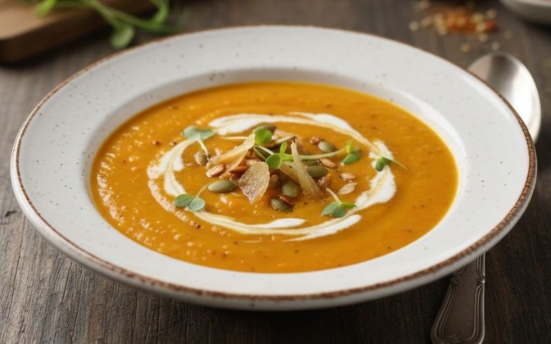 Caramelized Sweet Potato & Ginger Soup