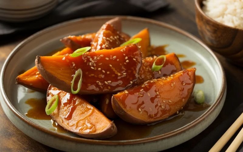 Miso-Glazed Sweet Potatoes